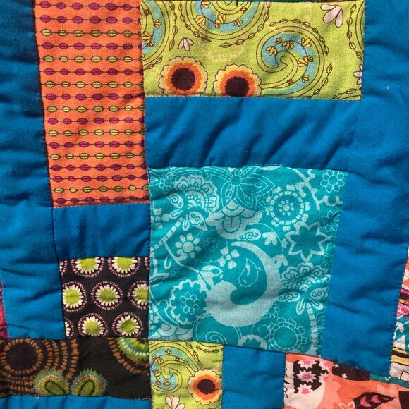 Handmade Quilt Lap Blanket Throw Wall Hanging Quilts For Kids - Picture 5 of 7